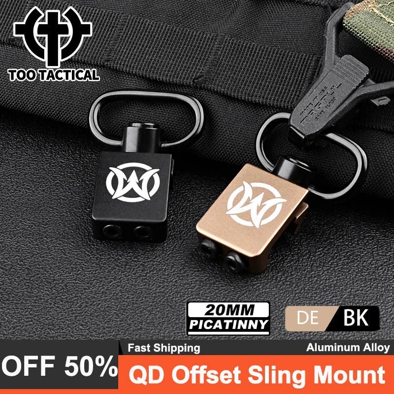 

METAL STRAP QD Sling Mount 45 Degree Offset Base Wadsn Logo Qd Quick Button mount Adapter For 20MM Rail Hunting Accessories