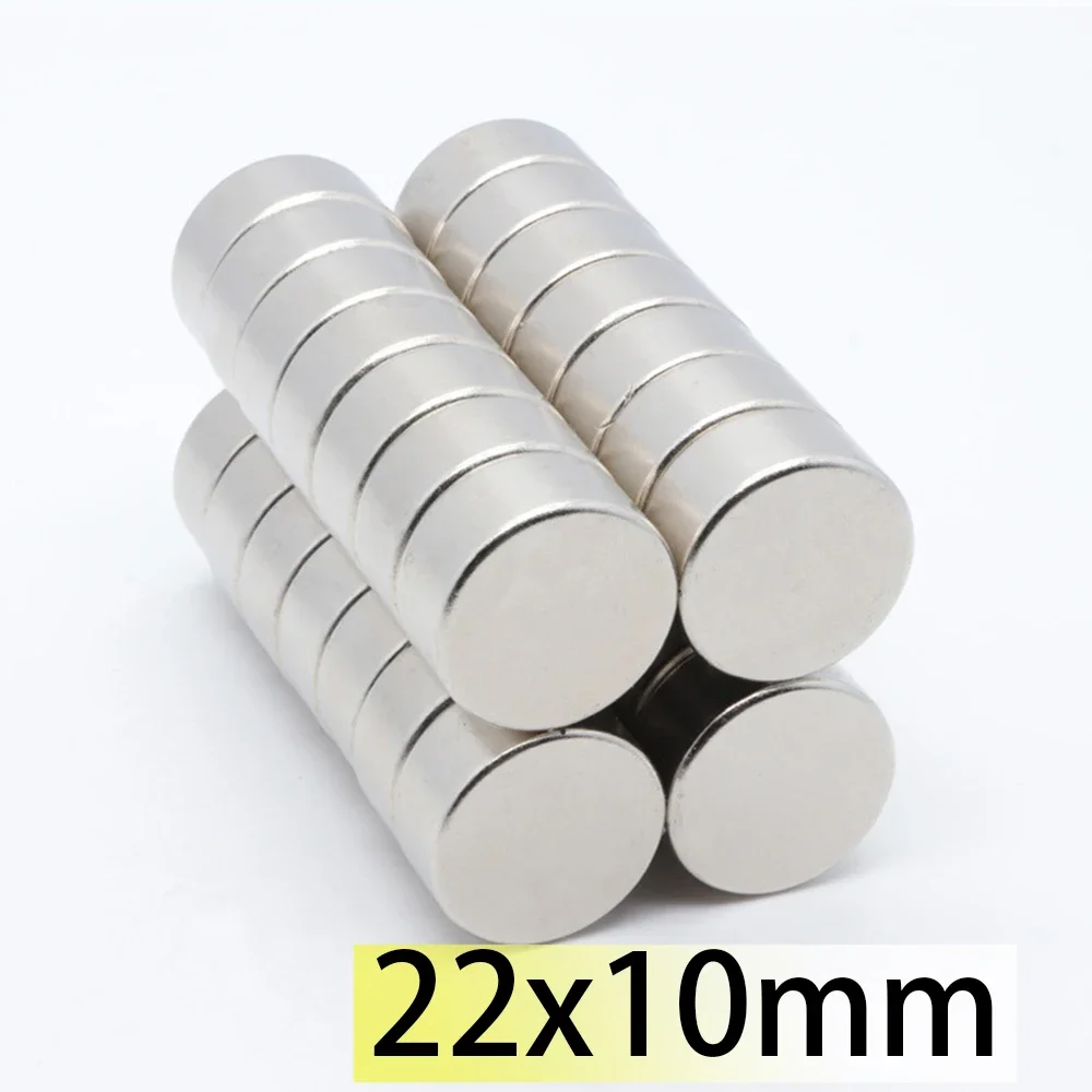 

N35 22x10 Magnet Neodymium Nickle Water Meter Round Sensor Scooter Breaker Search Magnetic Fridge Motor Generator Engine Cycle