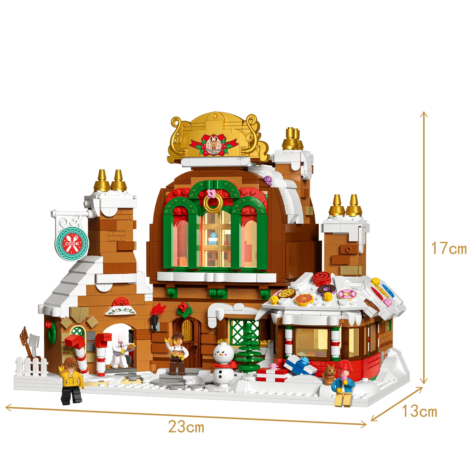 1481PCS Christmas House Building Blocks Set, Children's DIY Gingerbread Model Assembly Toy Holiday Gift, Christmas Decorations