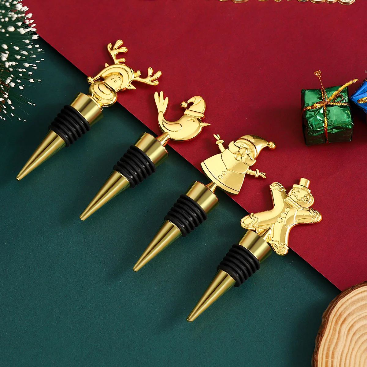 

Free shipping 20PCS Love Christmas de Bottle Stopper Forest Theme Wedding Favors Bridal Shower Souvenir Gifts