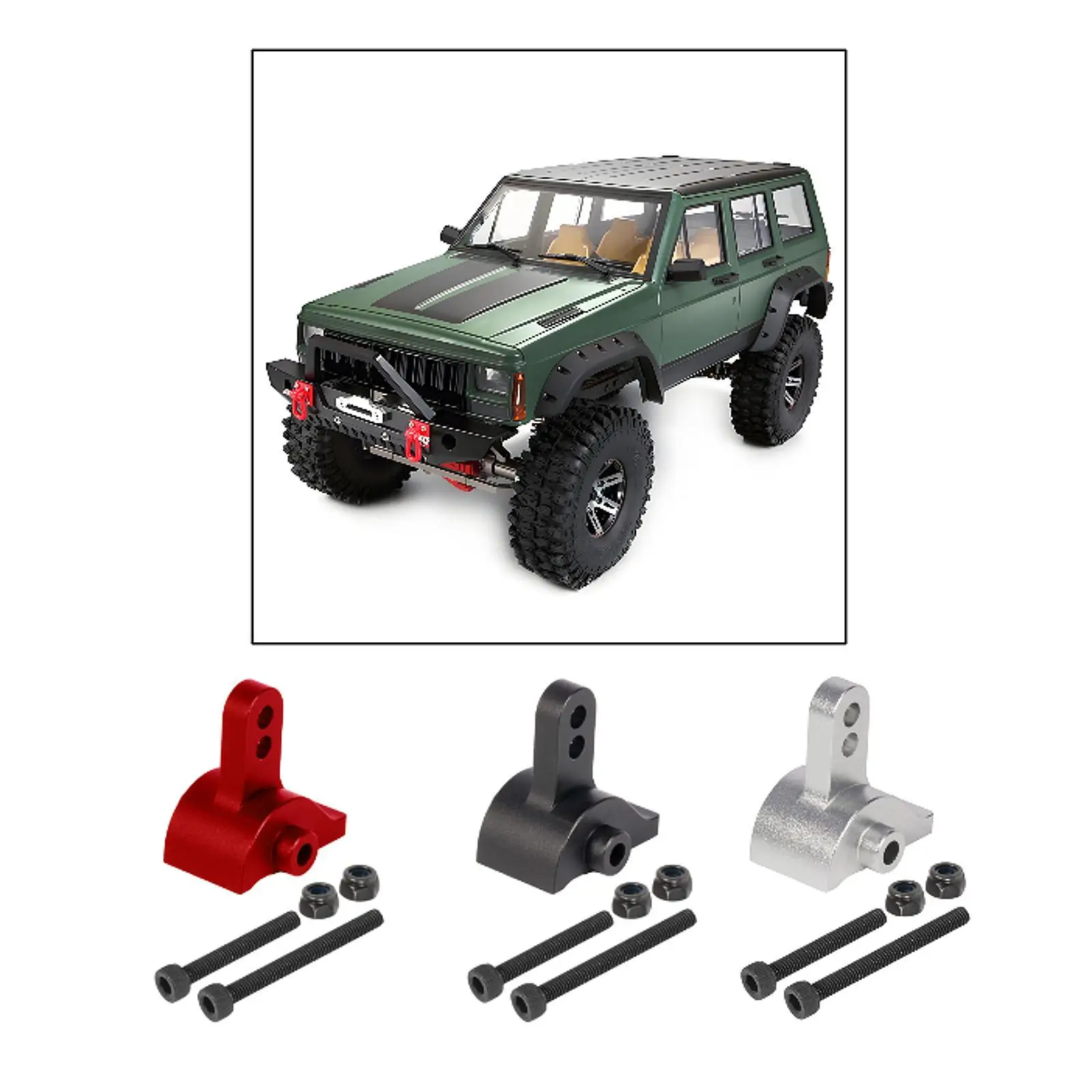 

RC Link Riser Автомобильные аксессуары с дистанционным управлением Обновление прочных креплений заднего моста Замена для SCX10 III Ar45P Lcg 1/10 RC Car