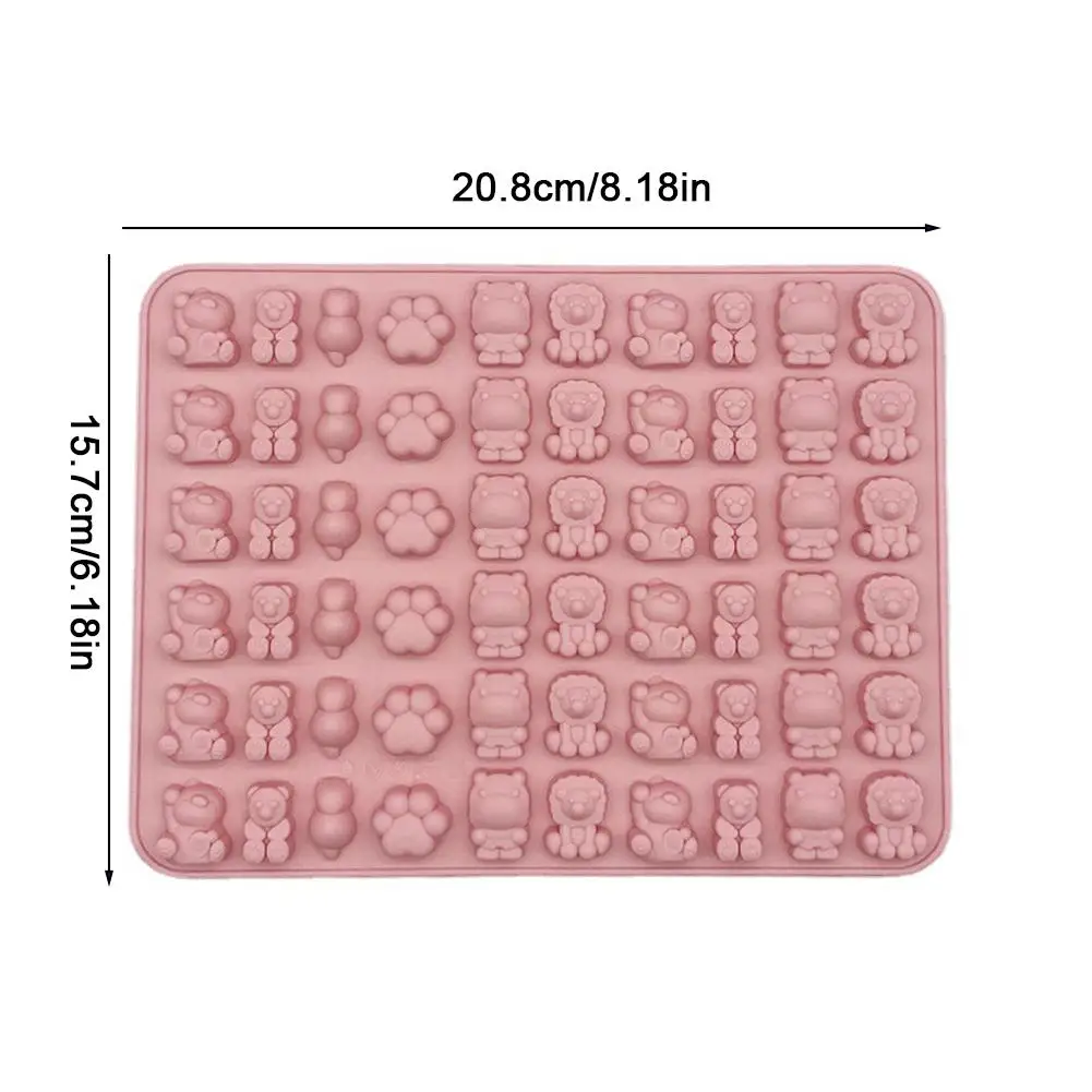 Bild 7: Backformen Hitzebeständiges Lebensmittelechtes Silikon für Hausgemachte Fudge-Gummibärchen-Formen Backform Cartoon-Tier-Design