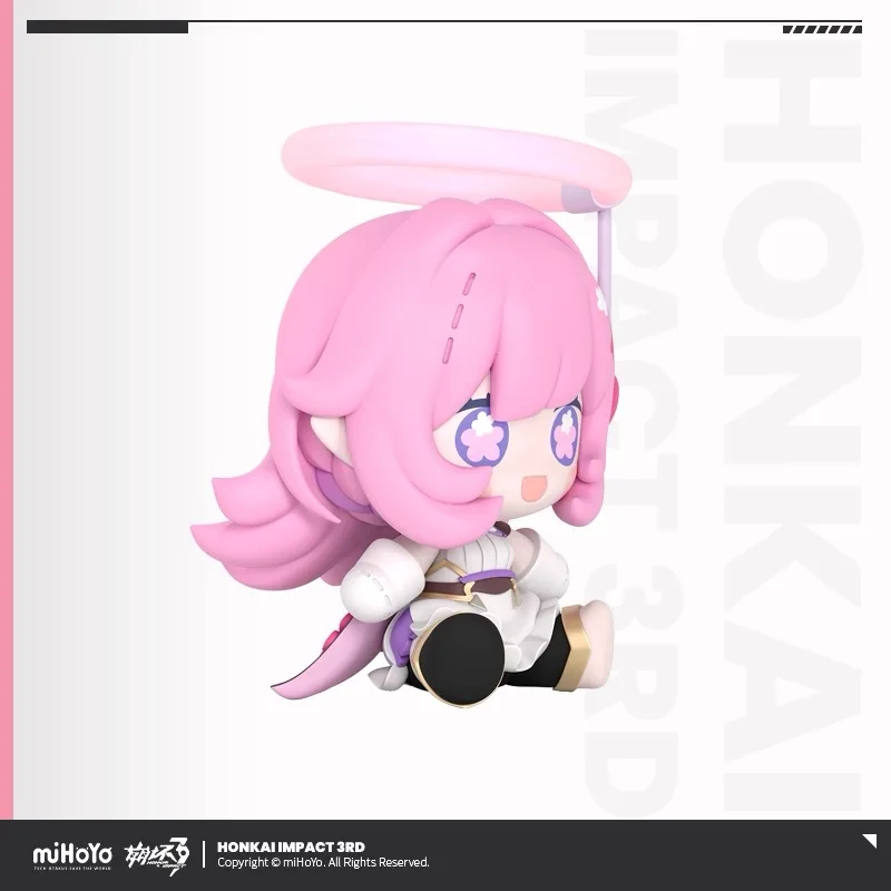 ما قبل البيع miHoYo الرسمية حقيقية هونكاي تأثير 3 Huggy ابتسامة جيدة الجنية Elysia Q نسخة تمثال الحلي تأثيري أنيمي لعبة
