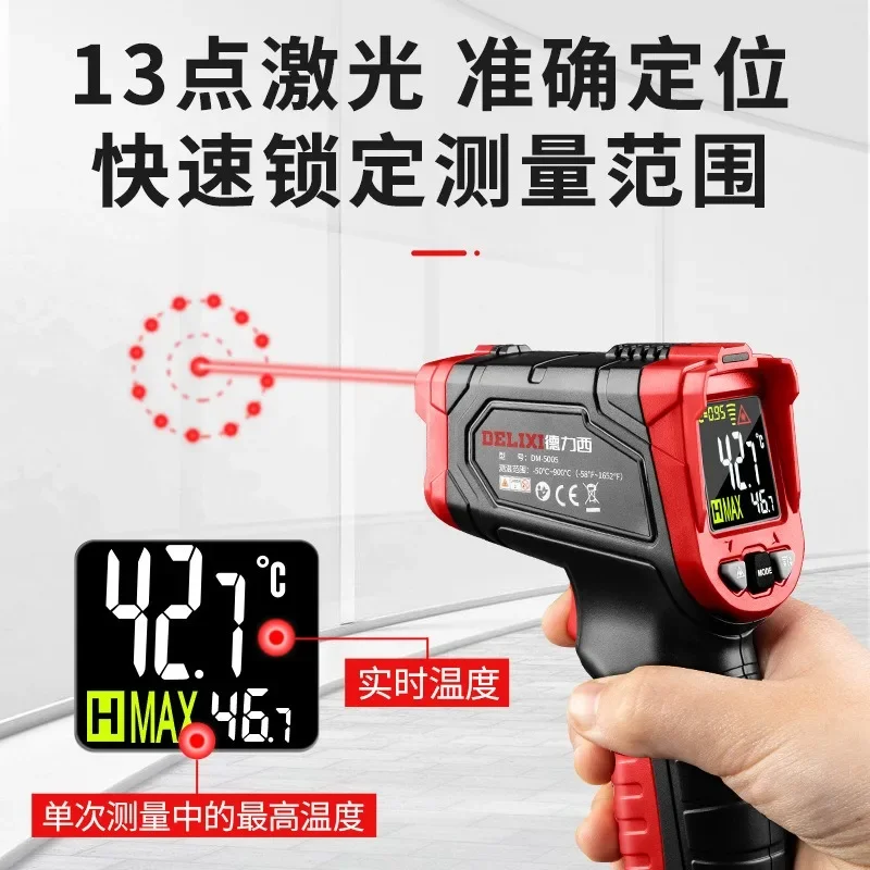 Professional Industrial Used Infrared Thermometer Non Contact Humidity Temperature Meter Data Hold
