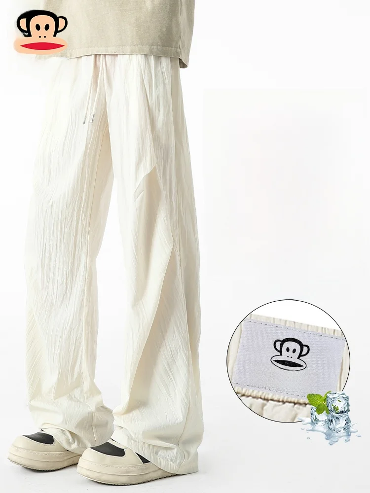 

PaulFrank Summer Thin Paratrooper Casual Pants Men's American Ice Silk Qui Dry Loose Straight Leg Casual Trousers