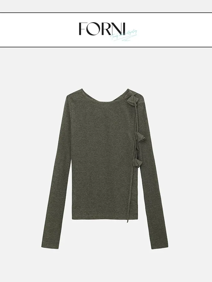 

FORNIYOYO Rose Pattern Knitted Top with 3D Flowers in k een round Ne Long Sve Women's Casual Fit Cotton Blend