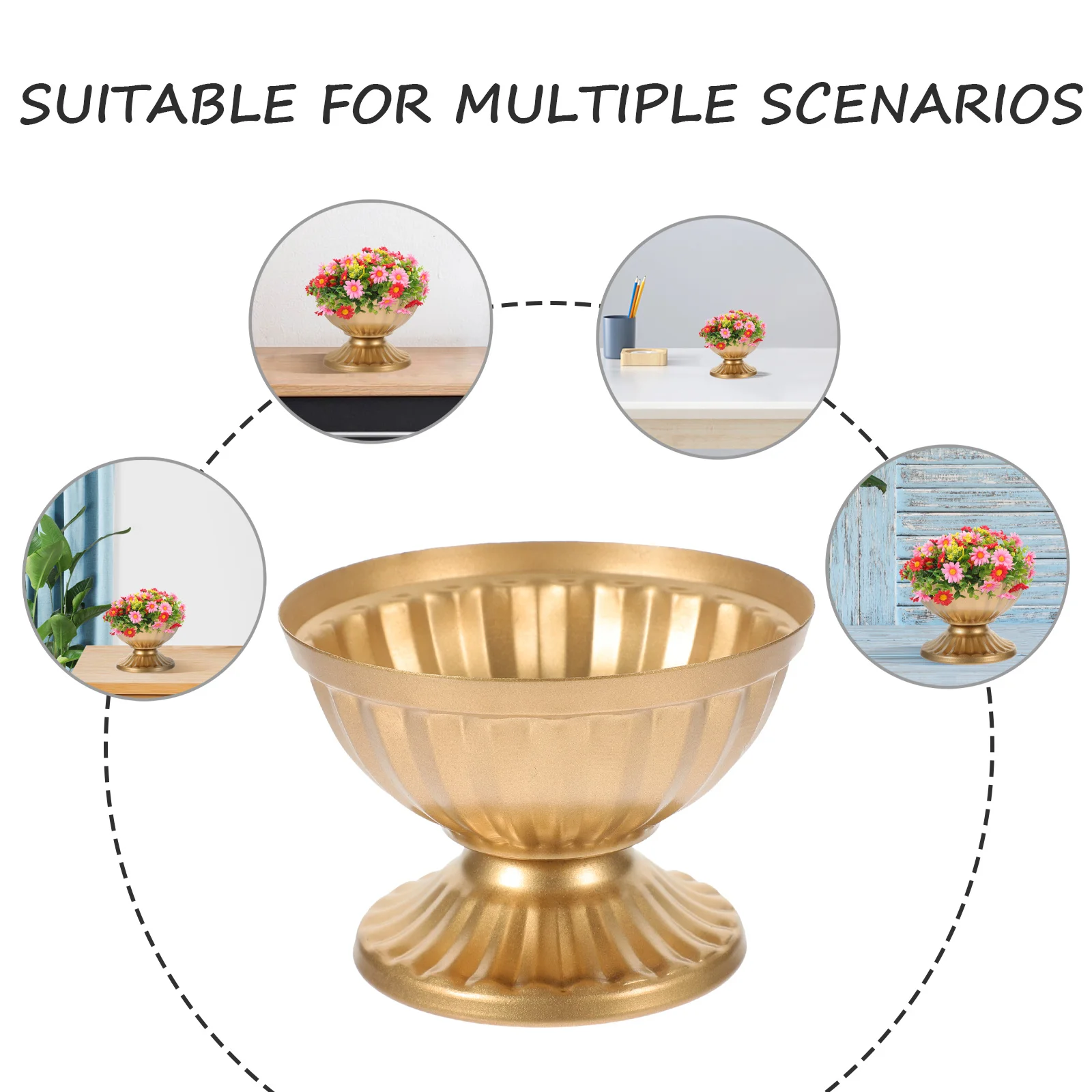 

Vintage Metal Vase Iron Art Flower Pot Dried Flower Storage Holder Stylish Home Centerpiece Decorative Wedding Vase