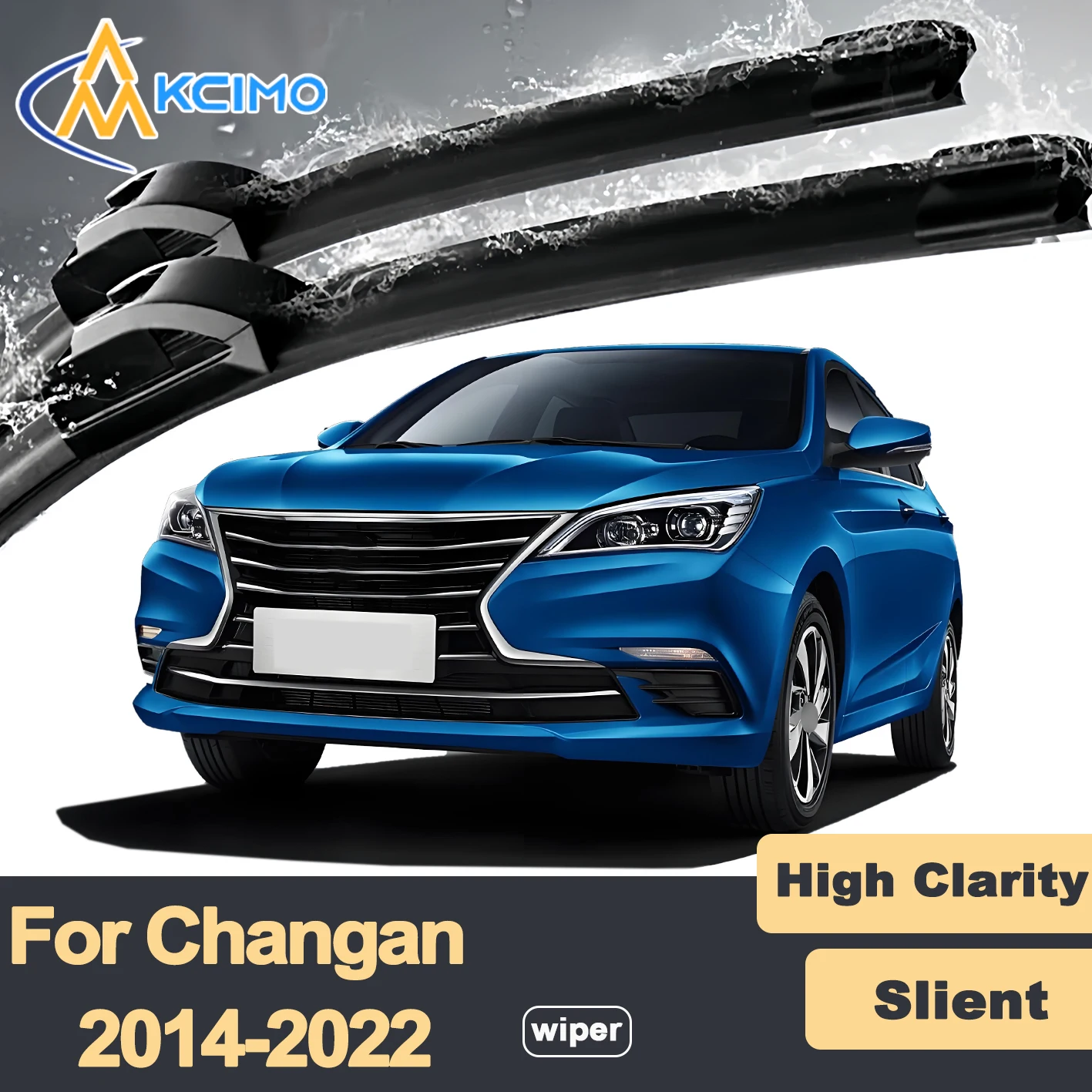 

Premium Rubber Durable Silent Windshield Wiper Blades 2pcs for Changan Eado DT 2014-2022 Alsvin V7 Front Wiper Blades Set