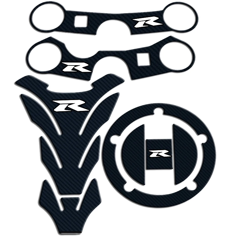 

For SUZUKI GSXR GSX-R 600 750 K7 K8 K9 L1 L2 L3 L4 L5 Carbon Tank Cap Sticker Tank Pad Fork Triple Tree Upper Clamp Decal red