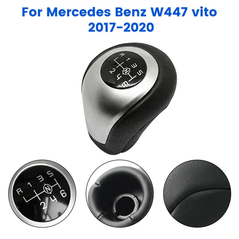 Manual 6 Speed Car Shift Gear Stick Knob For Mercedes Benz W447 Vito 2017-2020 Replacement Parts Accessories 1 Piece