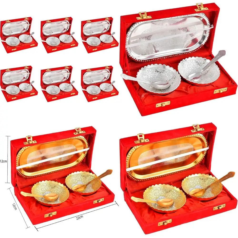 

NOBILITY чаша ложка поднос набор посеребренные сухие фрукты набор для сервировки десерта Дивали подарок Рождество Ид свадебный возврат подарки друзьям