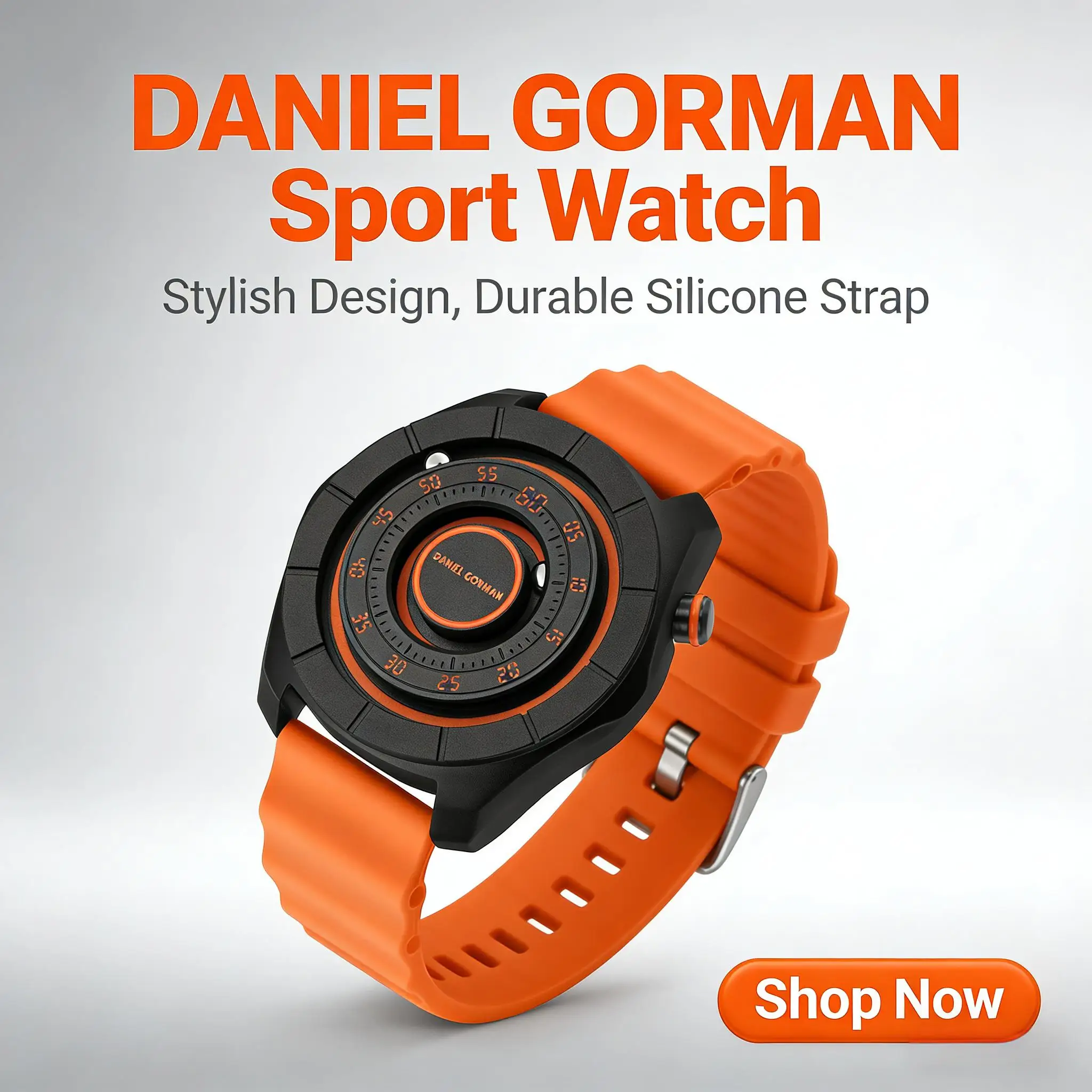 

Men Magnetic Bead Pointer Watch Top Brand Quartz Stainless Steel Watches Waterproof Creative Clock Silicone Strap Wrist watch