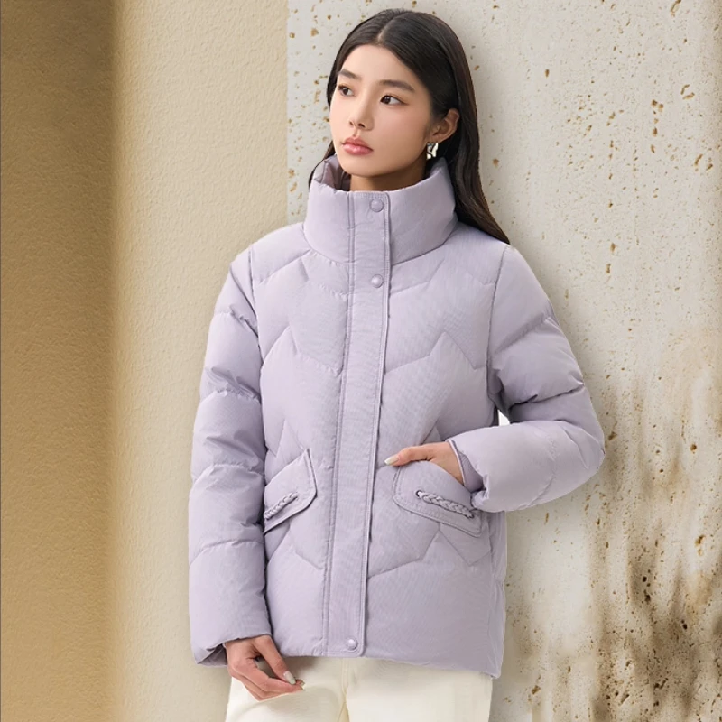 

Chericom женский короткий пуховик 2025, зимняя куртка с воротником-стойкой, шикарная молодежная модная утепленная однотонная верхняя одежда Y309170Y