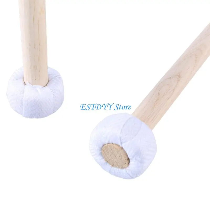 G6DE 1 Pair Percussion with Cotton Head Percussion Mallet, Timpani Sticks for Drum