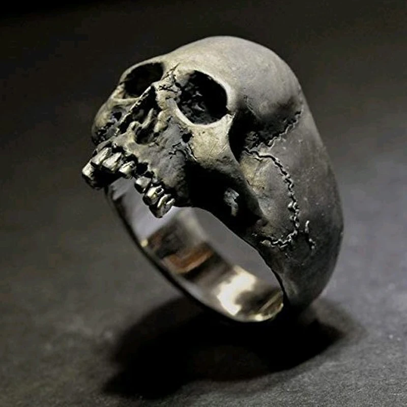 Hot selling jewelry, skull ring, men\'s rock Gothic punk jewelry ring, men\'s gift