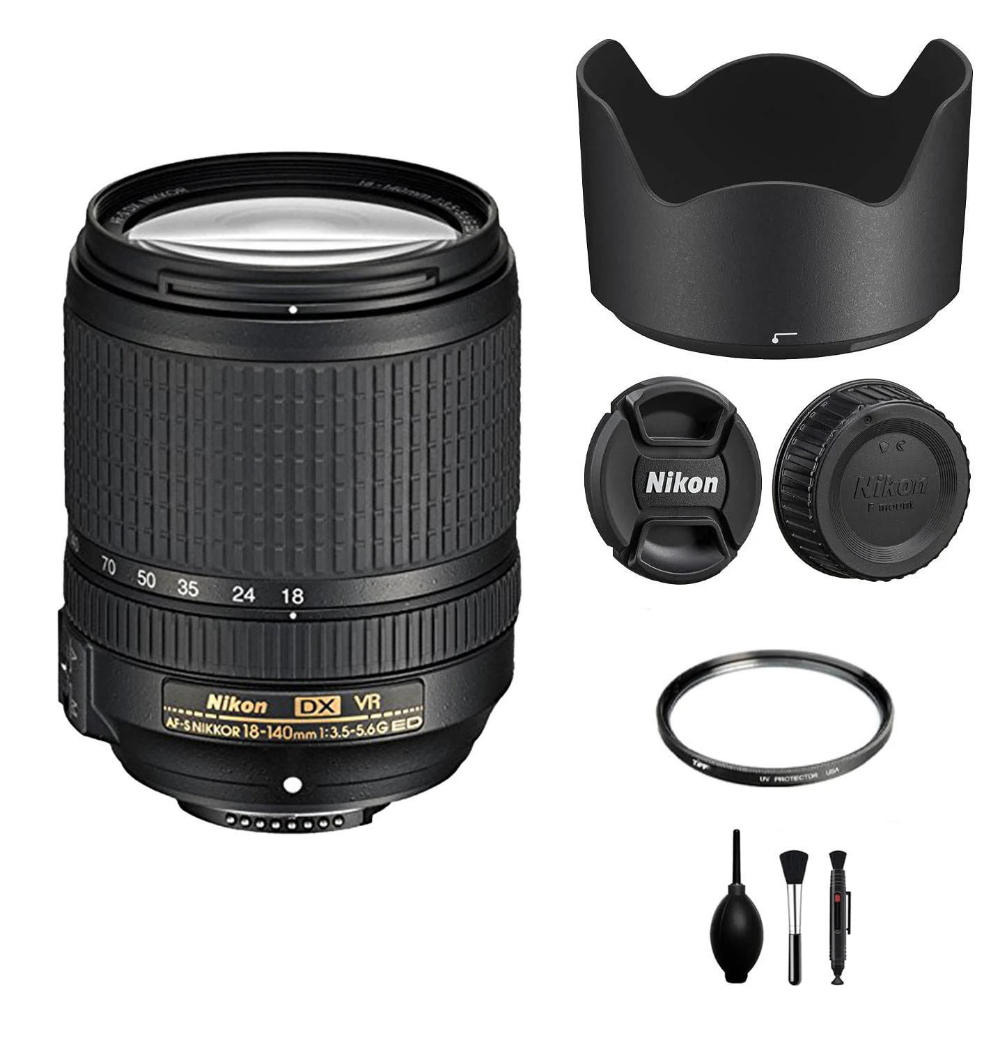 Nikon AF-S DX NIKKOR 18-140mm f/3.5-5.6G ED VR Lens For Nikon SLR Cameras
