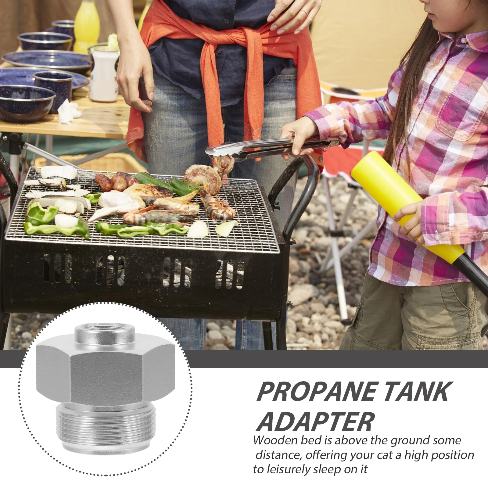 

Propane Tank Adapter Strong Durable Aluminum Gas Cylinder Converter for Outdoor Camping Barbecue Stove Gas Cylinder Adapter