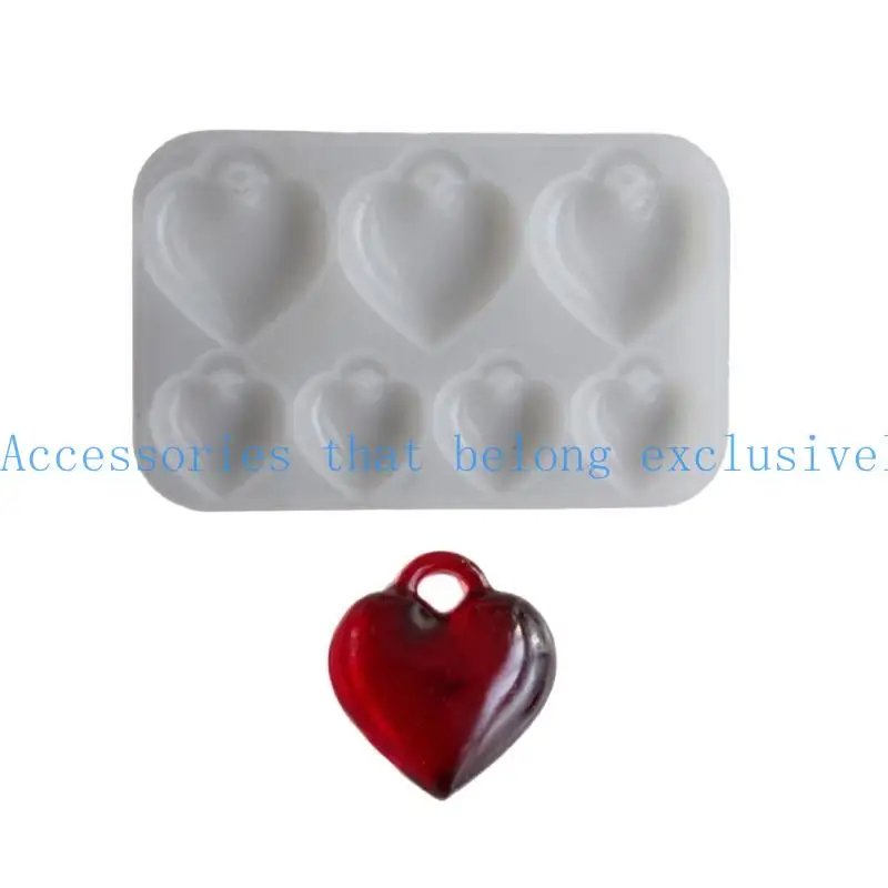 

31BB Flexible Silicone Mould for 3D Heart Pendants Portable for Valentines Day Special Gifts Making and Craft Enthusiasts