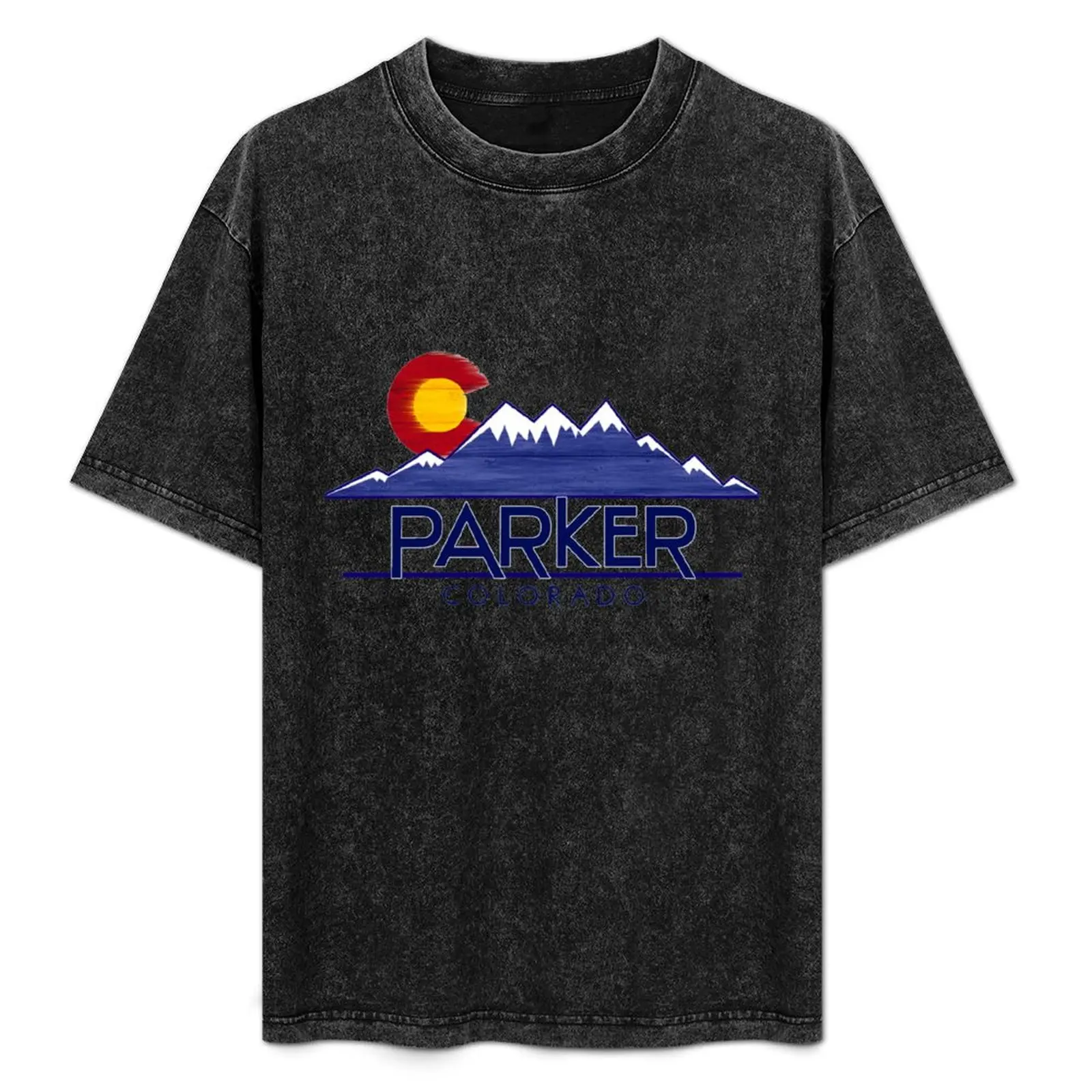 

Parker Colorado wood mountains T-Shirt funny shirt cotton funny costumes big and tall t shirts for men