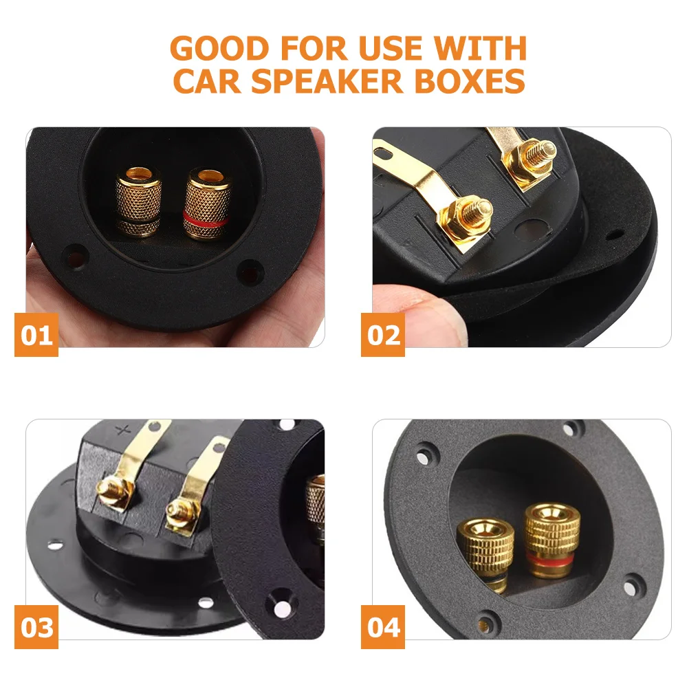 

6pcs Speaker Terminal Cup For Car Audio Wiring Connection Subwoofer Boxes Loudspeakers Binding Post Plate