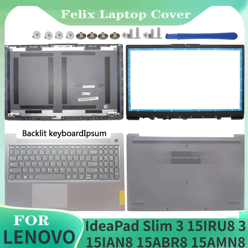 

For Lenovo IdeaPad 3 15ABR8 15IAN8 15AMN8 15IRU8 15S 2023 Laptop LCD Back Cover/Front Frame/Palmrest Keyboard/Bottom Cover