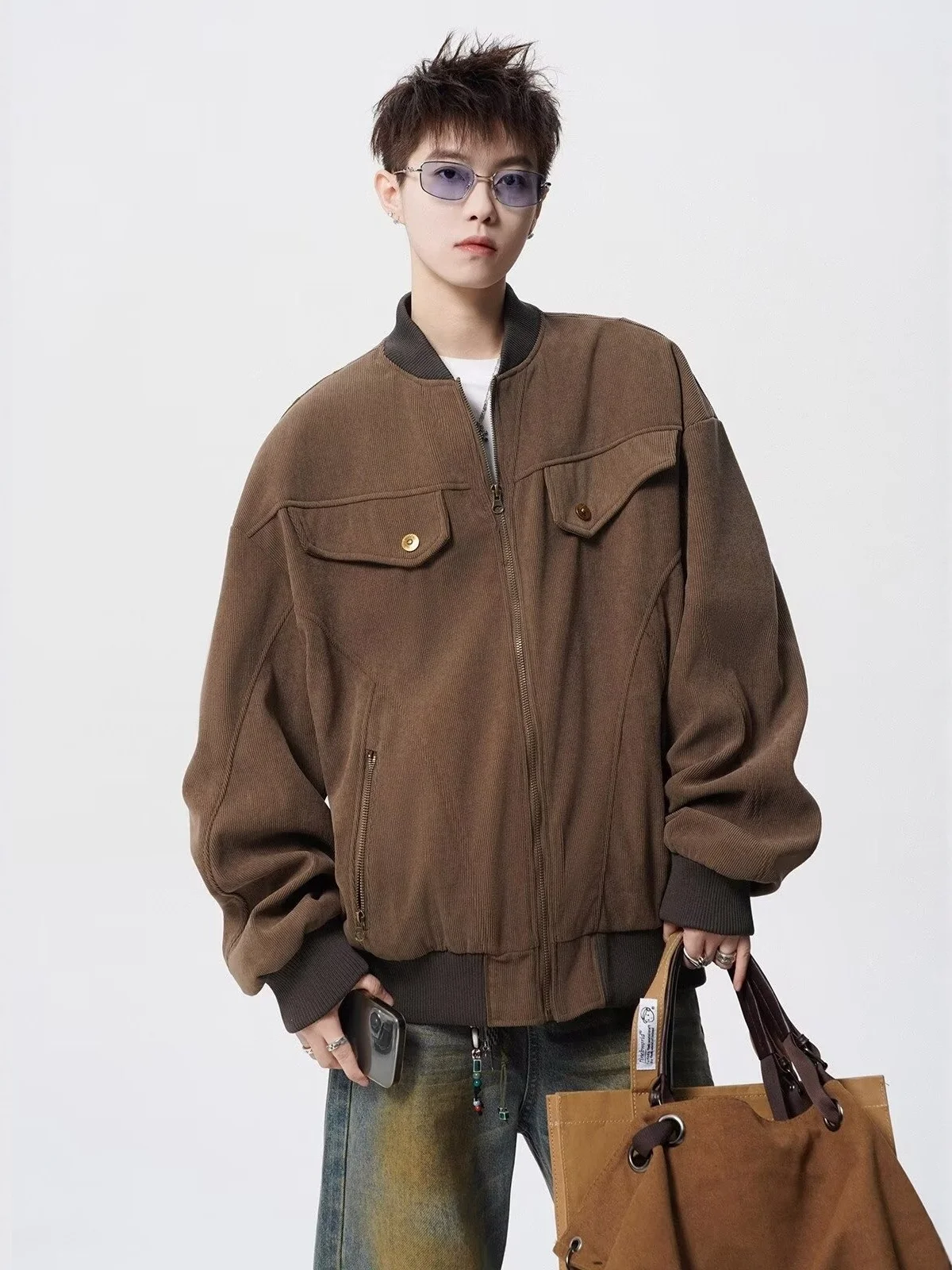 

Американский ретро Cleanfit Лоскутная рабочая куртка Мужская повседневная свободная дизайнерская весенне-осенняя верхняя одежда из полиэфирного волокна Long Sve Z...