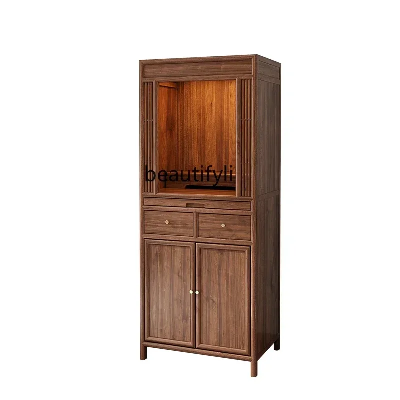 

New Chinese style, vertical cabinet Buddha statue table, God of Wealth table, incense table, household shrine