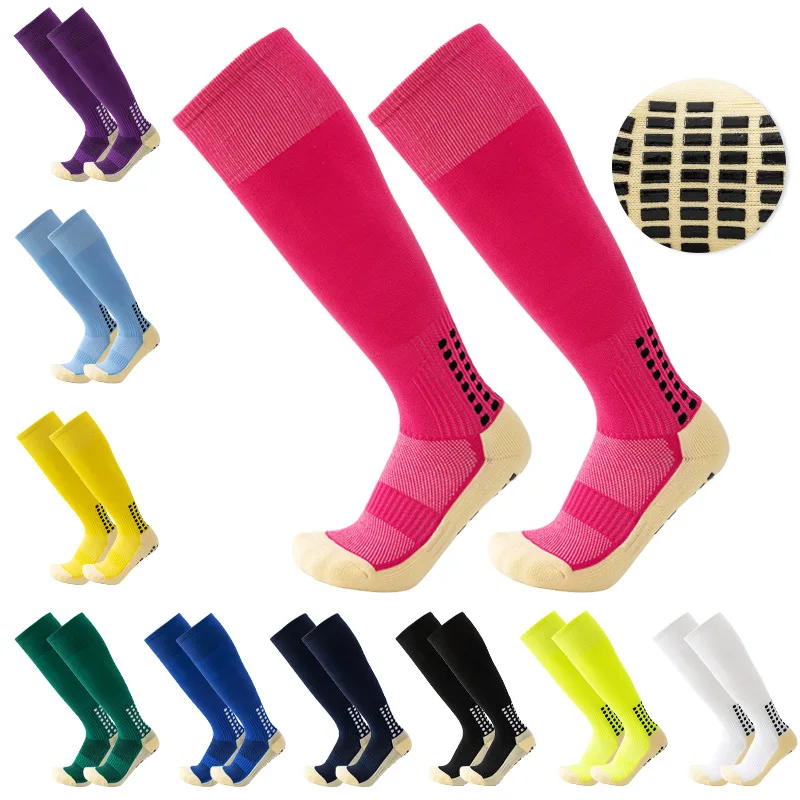 

Long Football Socks Men Long Tube Professional Training Soccer Sock Thickened Silicone Non-Slip Towel Bottom Sports Sock