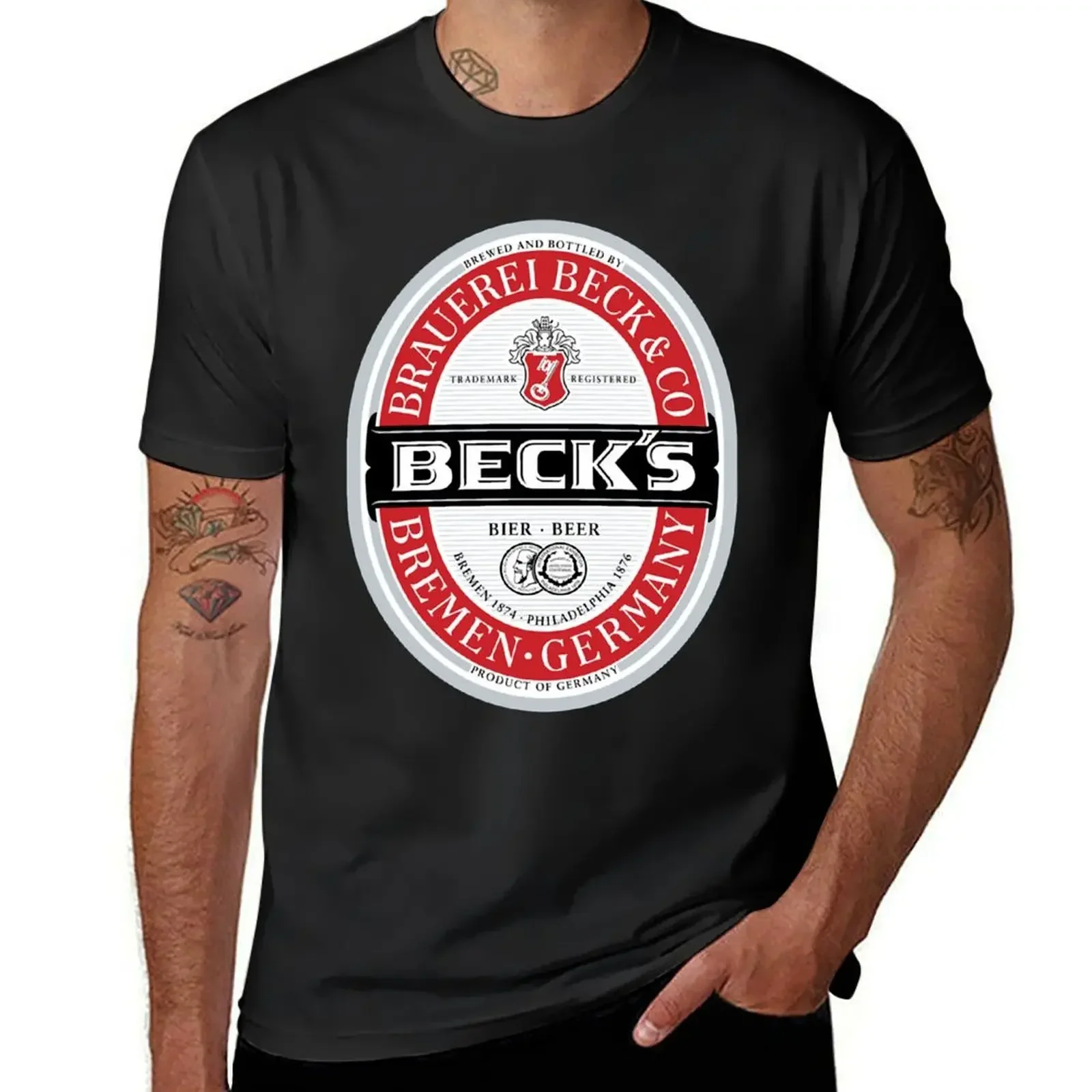 Beck Beer logo Local beer brewery logo T-Shirt anime figures graphic t shirts mens big and tall t shirts