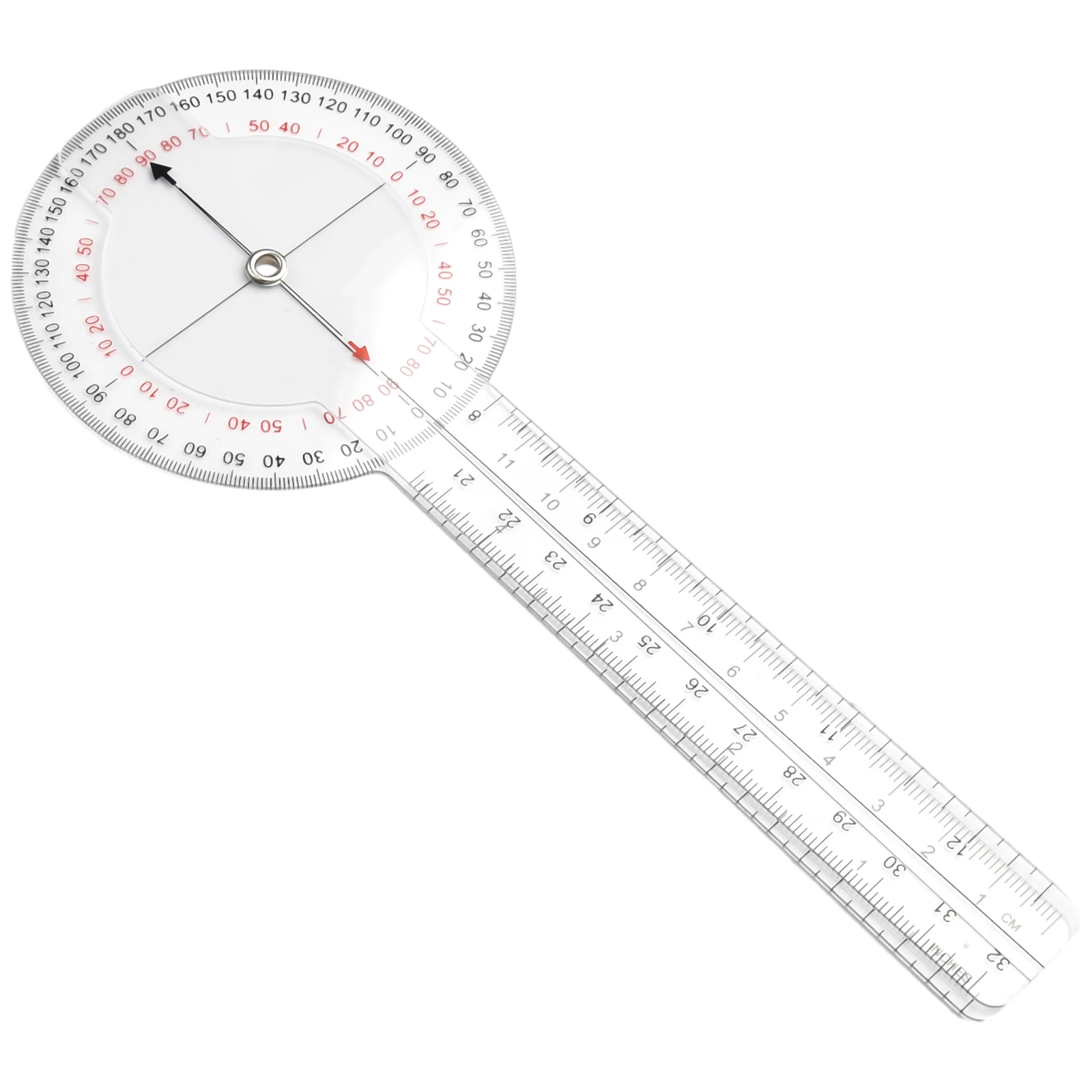 Transparent Plastic Goniometer  13inch 33cm Joint Ruler  Precise Angle Measurements for Rehabilitation Therapy