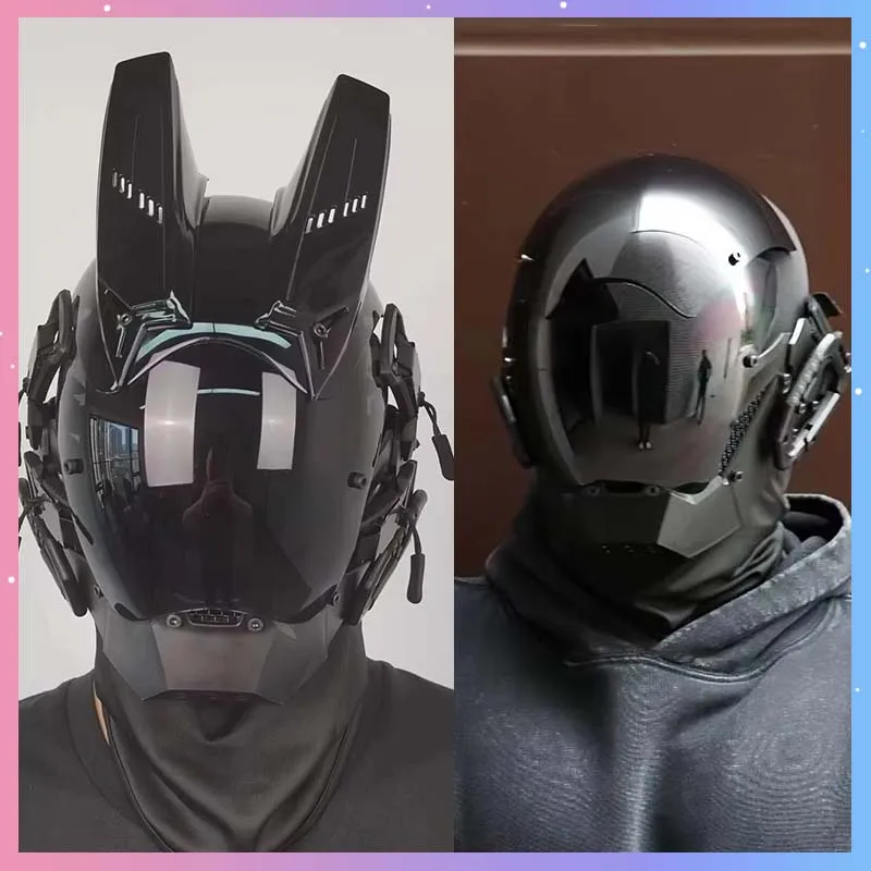 

Cyber Punk COS Mask Cosplay Costumes Mech Warrior Mask Halloween Carnival Comic-Con Party Game Coser Prop Adult Men Helmet Gift