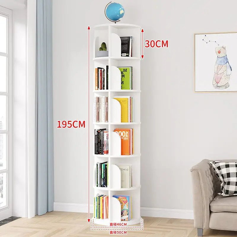 Rotating Bookshelf Floor Standing Storage Rack,movable Household Children's Picture Book Rack,multi-layer Corner Storage Cabinet