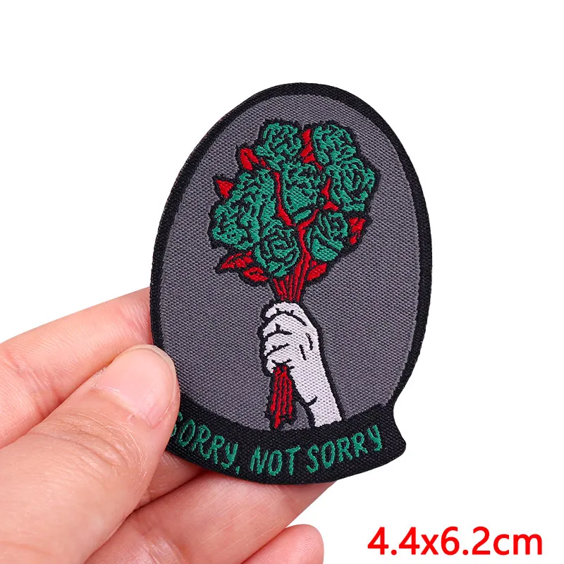 Rock Punk Embroidered Patches For Clothing Thermoadhesive Patches On Clothes Iron On Patches For Clothes Tiger Snake Patch Badge