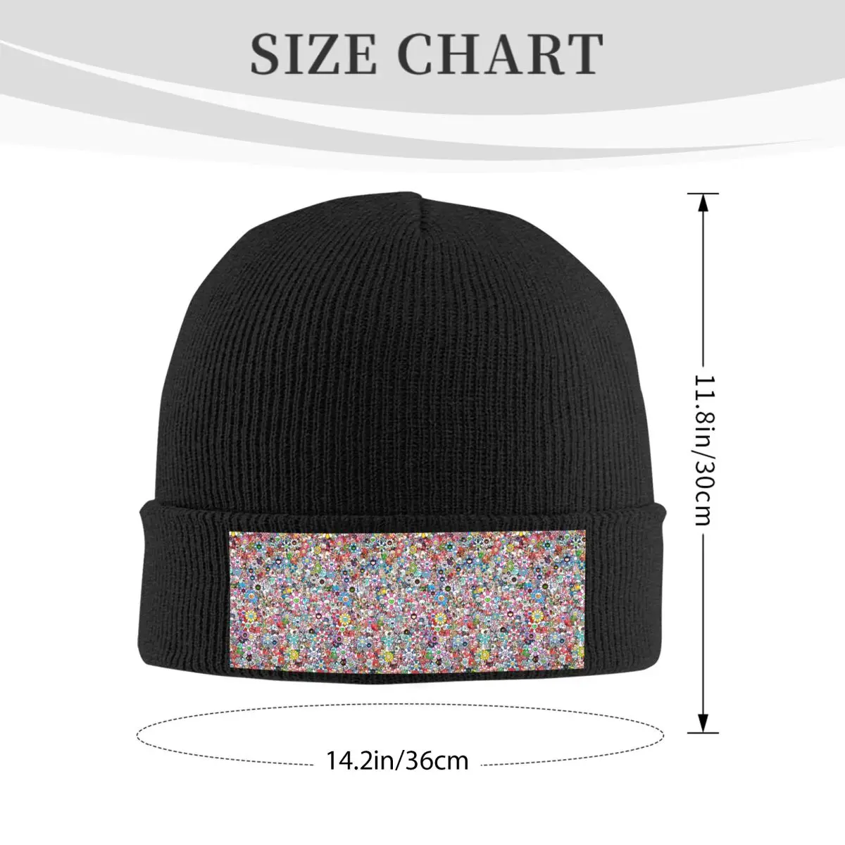 Japanese Skull And Flowers Pop Art Warm Knitted Cap Winter Knit Bonnet Hat Skullies Beanies Hip Hop Caps for Unisex