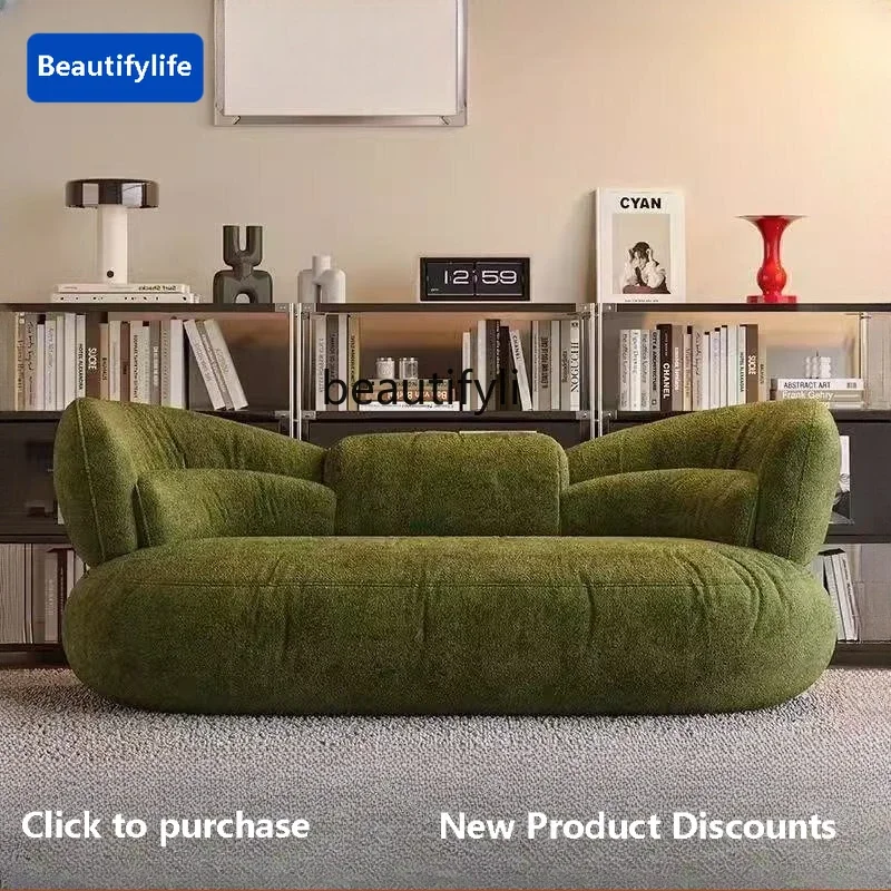 ss1089 Vintage Chenille Velvet Fabric Sofa Designer Style Bowknot Living Room Curved Sofa D1089