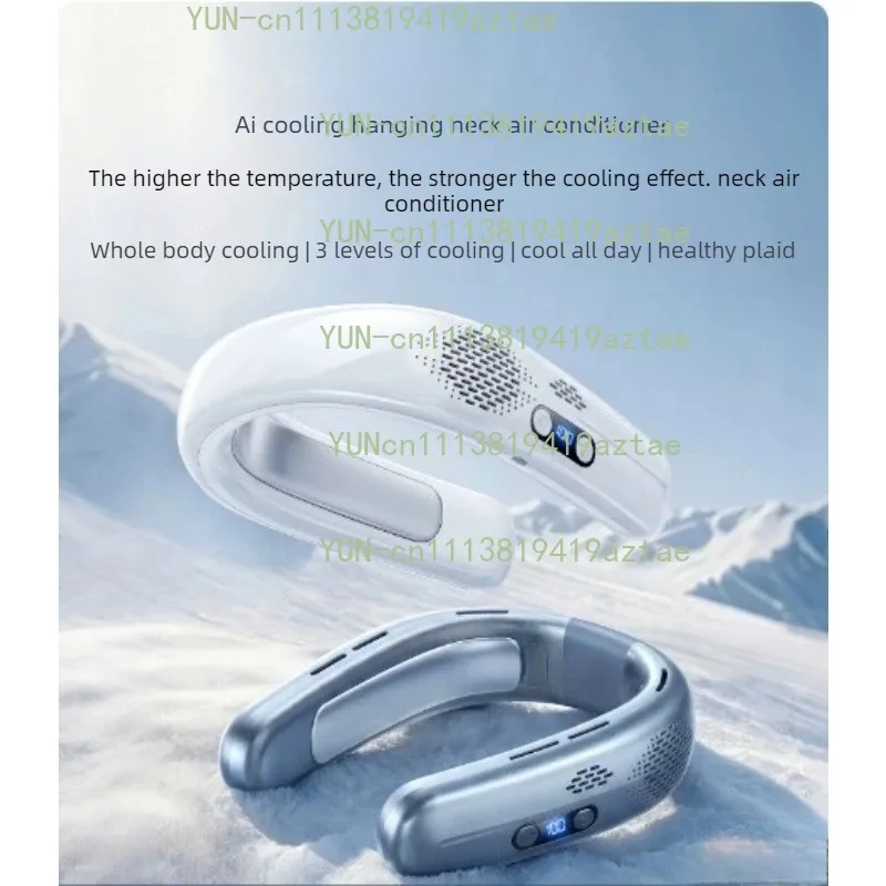 Portable Hanging Neck Fan, USB Rechargeable Mini Cooling Fan, Quiet Personal Cooler for Outdoor Camping