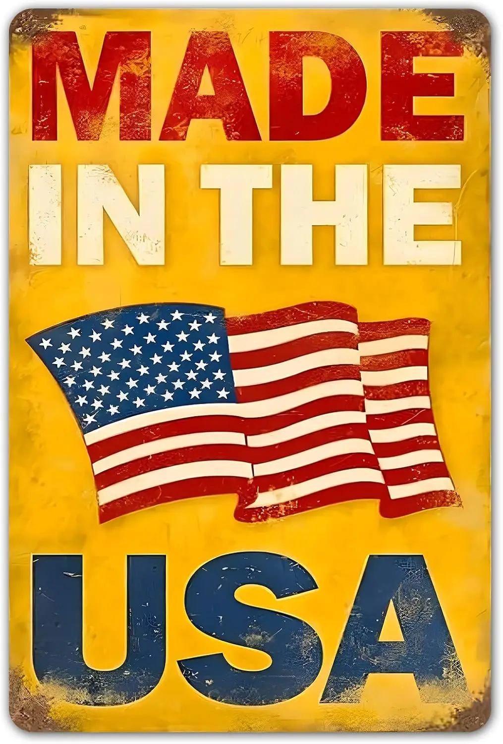 Vintage Made in The USA Metal Signs Garage Man Cave Shop Decor 8x12 Inch sign