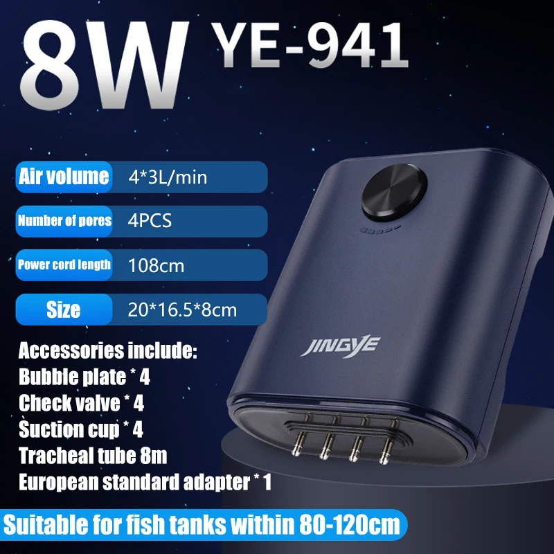 Stille Aquarium Zuurstof Luchtpomp met Terugslagklep Aquarium compactor Oxygenator Aquarium Luchtcompressor Beluchter 220 v 3 w-14 w