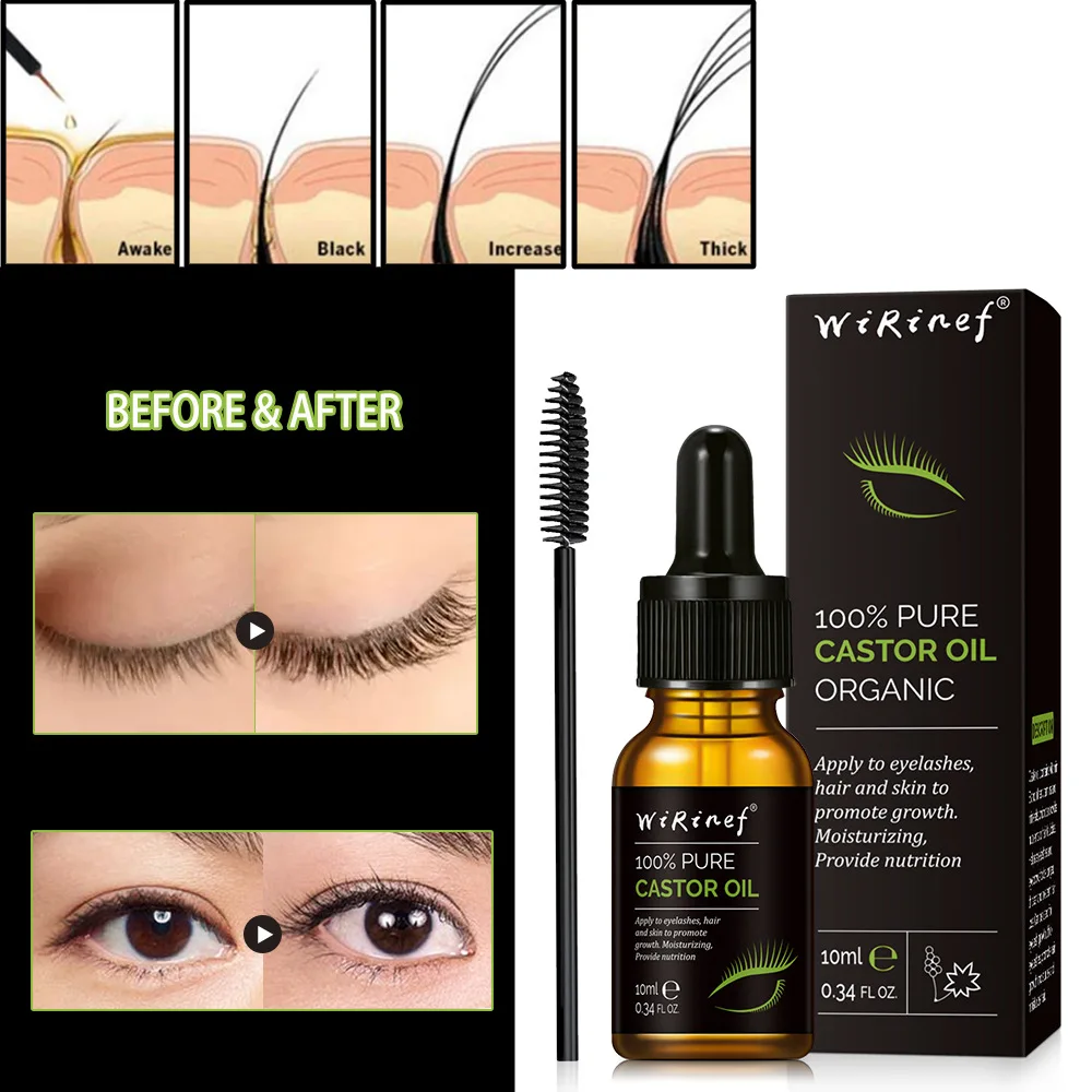 Castor oil eyebrow and eyelash lotion curls up thickens and gently cares for nutritional oil Castor oil eyelash oil moisturizes