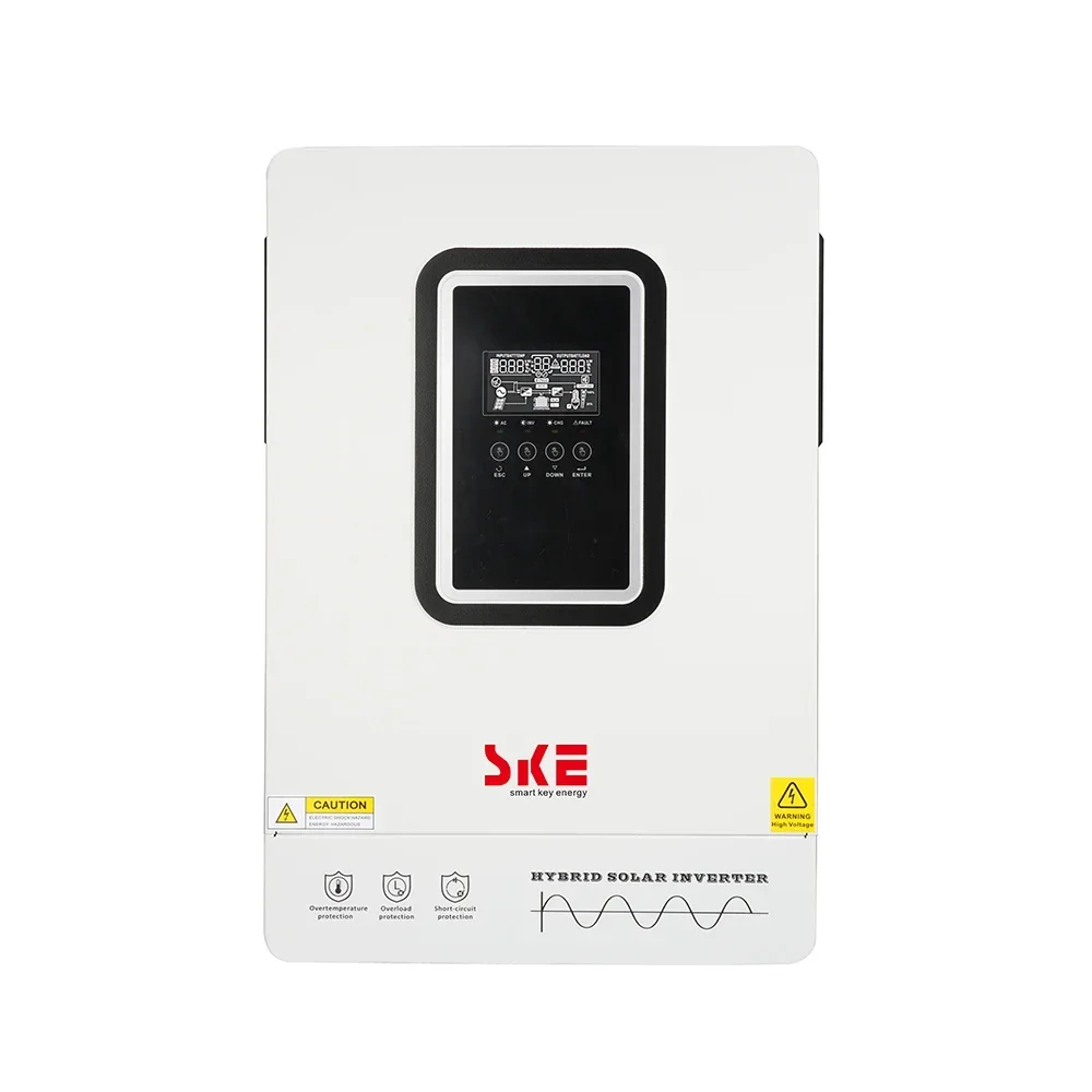 SKE 6.2KW عاكس شمسي متوازي 48 فولت مع عاكس هجين مزدوج MPPT 25A لموجة تألق نقية مع وحدة تحكم بالطاقة الشمسية