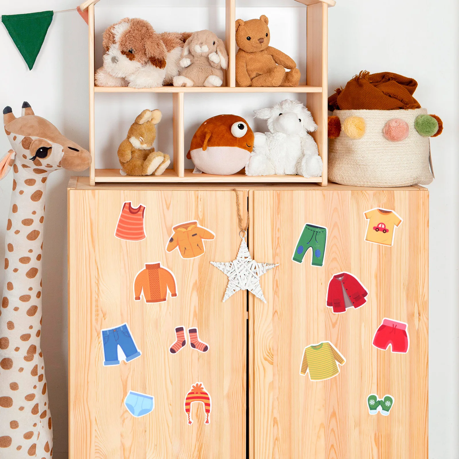 1 Sheet Clothes Clothing Category Sticker Clothes Classification Label Decal Drawer Organization Sticker