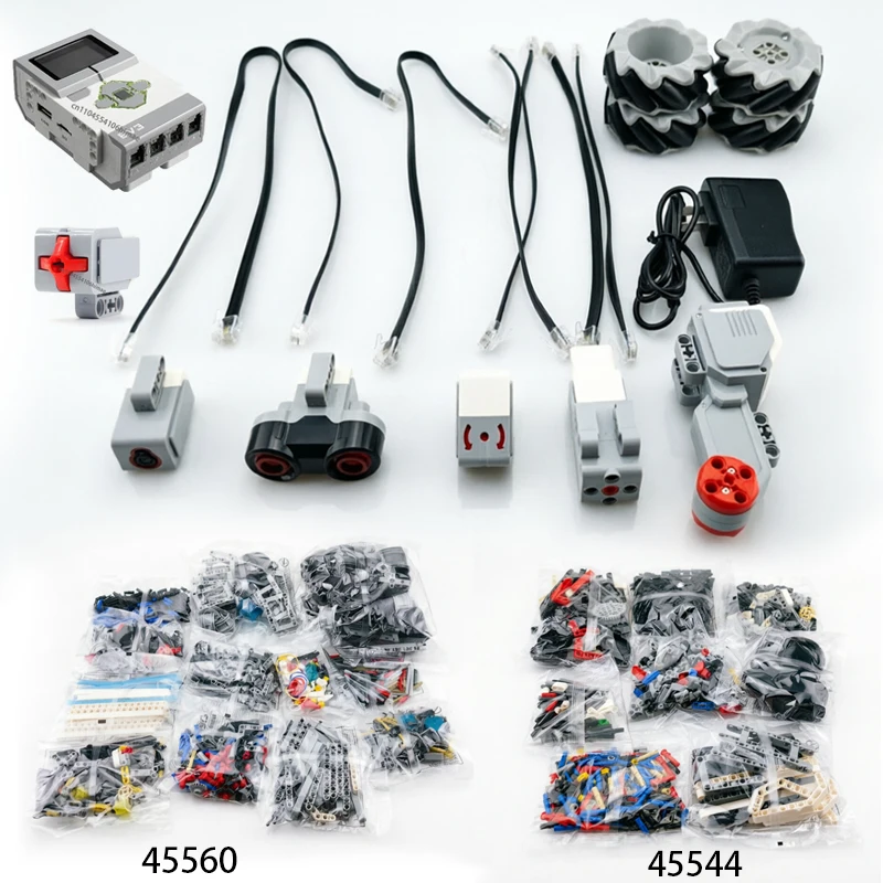 HOT EV3 Color Touch Gyro Ultrasonic Sensor 45544 45560 Core Set Electronics Parts Cable Pack DIY Educational Building Block Toy