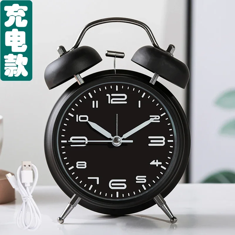 Students use the wake-up artifact, small alarm clock, new smart charging bell, children, boys, girls, mute bedside, electronic t