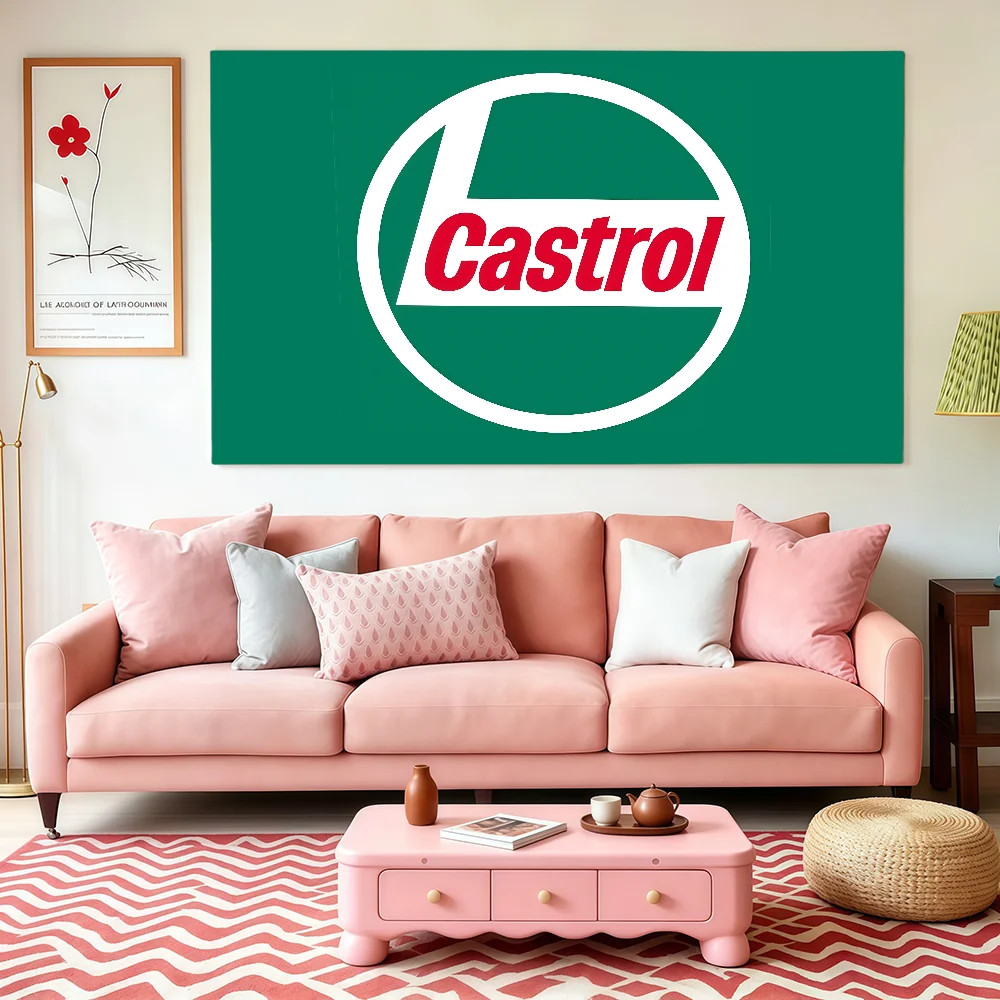 brand  C-Castrols M-Motor O-Oil flag  Club Interior Wall Creative Pattern Living Room Wall Art Party Outdoor Decor