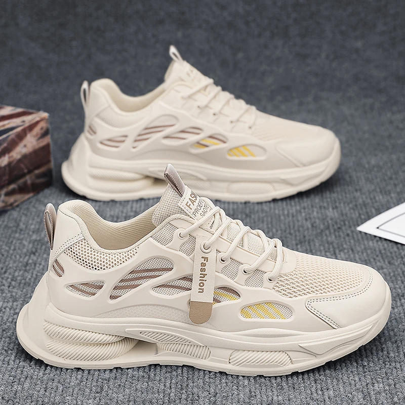 

Lightweight Breathable Anti-Odor Running Shoes for Men Casual Coconut Mesh Work Shoes Youth Sports Shoes Shock Absorption