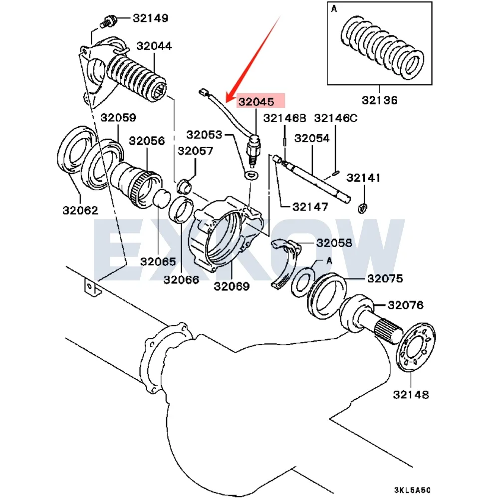 Freewheel Clutch Switch 4WD for Mitsubishi Pajero Montero 2 MK2 V23 V24 V25 V26 V33 V43 V44 V45 V46 1990-2004 MR196931 MB620505