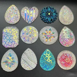 Glitter round AB Rhinestone Drop / horse eye shaped Aboriginal Earrings decorative accessories DIY jewelry making accessories