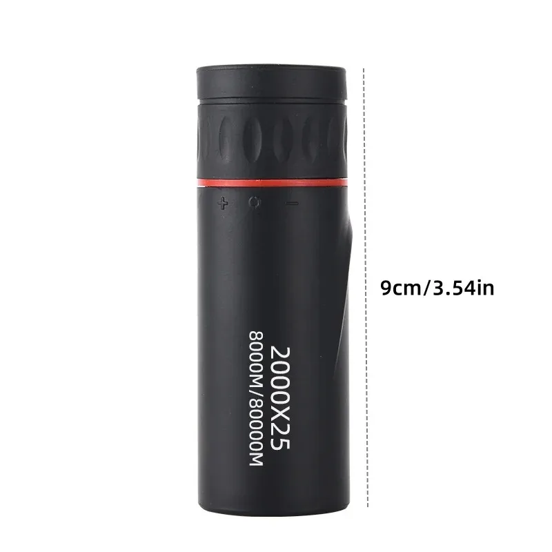 2026 2000X25 HD Monocular Telescope, Compact Portable for Travel, Hiking, Fishing, Camping, Stargazing, Concerts & Bird Watching