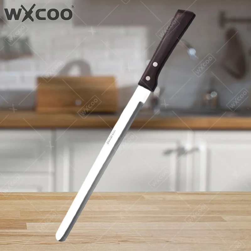 WXCOO Professional Kitchen Knives Chef Slicing Versatile Cooking Tools Stainless Steel Meat Cleaver Ham Sushi Knife