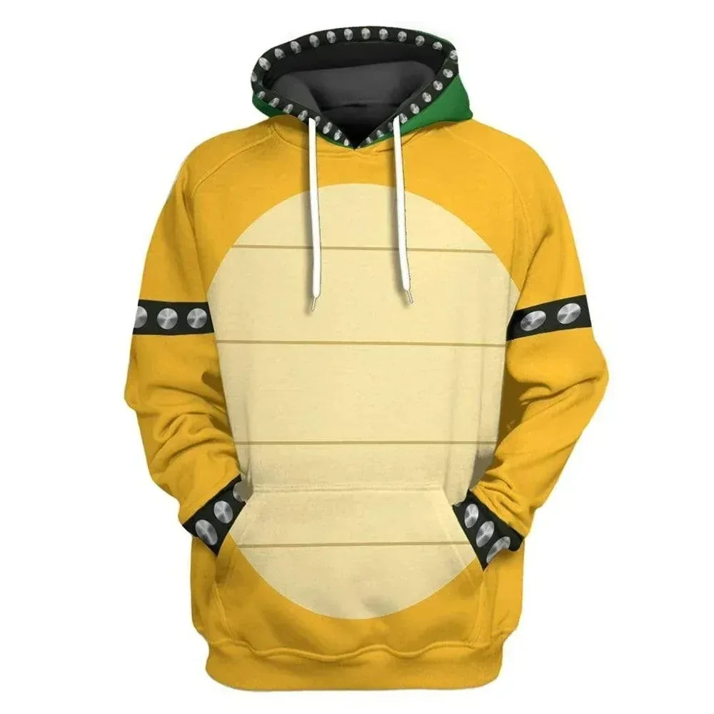 Men's Super Bros Pullovers Sweatshirt for Adult 3D Printed Casual Hooded Christmas Halloween Costume Outfits Man Anime Hoodie